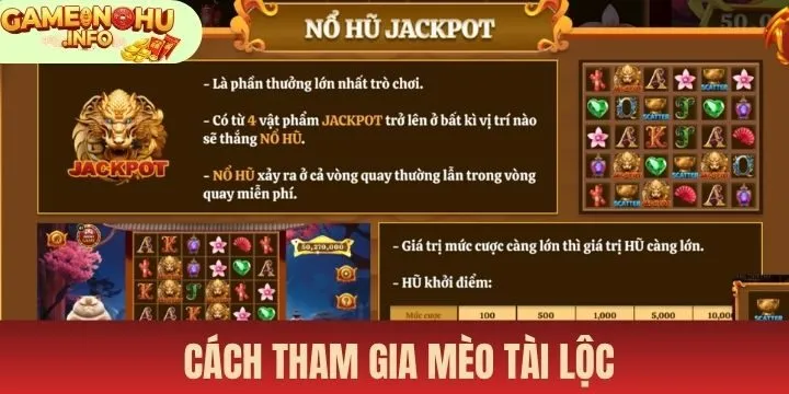 Chi tiết cách tham gia nổ hũ Mèo tài lộc