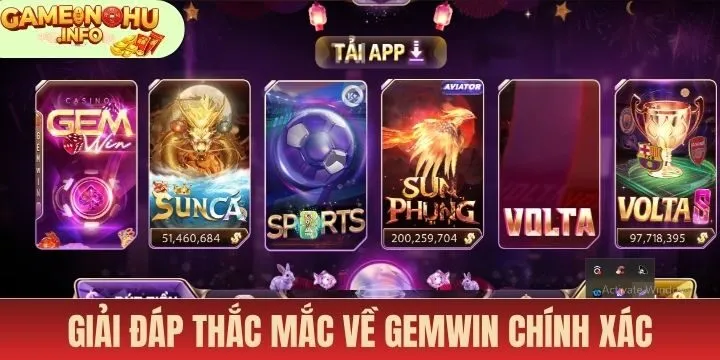 Câu hỏi được nhiều người tìm lời giải đáp về Gemwin