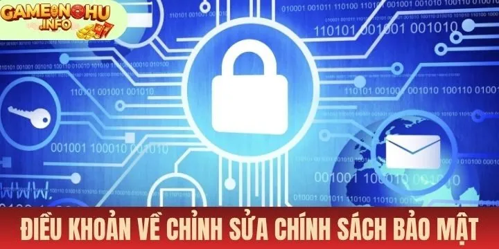 Điều khoản chỉnh sửa chính sách bảo mật theo quy định