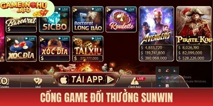 Sunwin được săn lùng bởi cá tín đồ giải trí