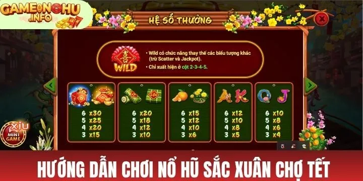 Nội dung luật chơi nổ hũ sắc xuân chợ Tết