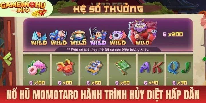 Nổ hũ Momotaro hành trình hủy diệt thu về lượt chơi khủng
