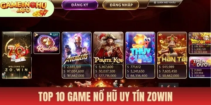Top game nổ hũ đáng tin cậy Zowin hot 2026
