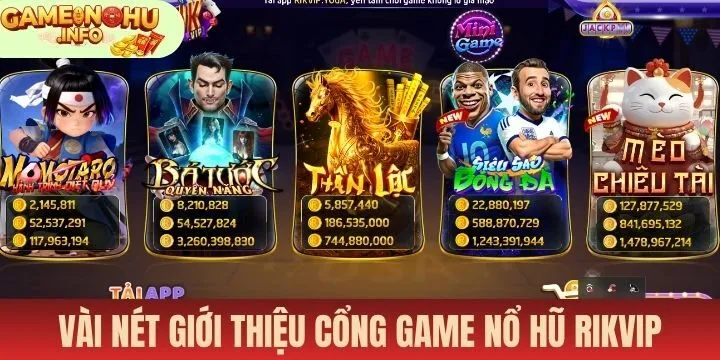 Rikvip là thương hiệu đi đầu về sản phẩm slot game